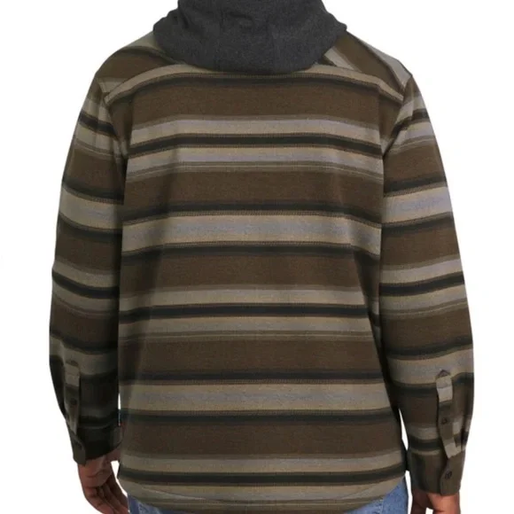 2 Quiksilver Men's Hooded Shirt Jacket - Picture 5 of 14